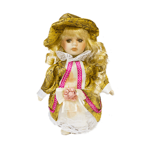 Кукла Мадмуазель 20 см золотое с росписью платье в ассортименте