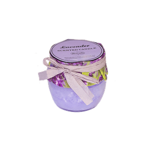 Свеча ароматическая в баночке 6 см Лаванда фиолетовая