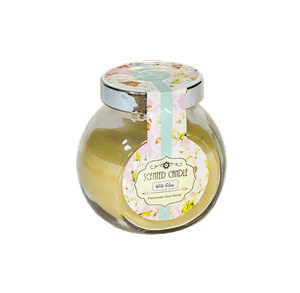 Свеча ароматическая в баночке 8 см Ванильное мороженое кремовая