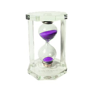Часы песочные шестигранные 3 мин 10 см некондиция фиолетовый песок