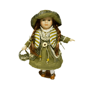 Кукла Девочка 30  см полосатый жилет керамика