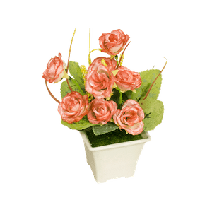 Букет декоративный Розы 19 см терракотовый