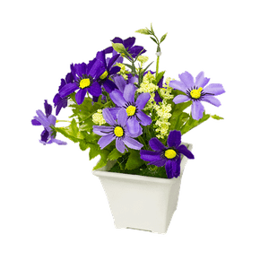 Цветы искусственные Герберы 19 см фиолетовые