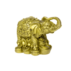 Слон хобот вверх на монетах 9х6,5см под бронзу